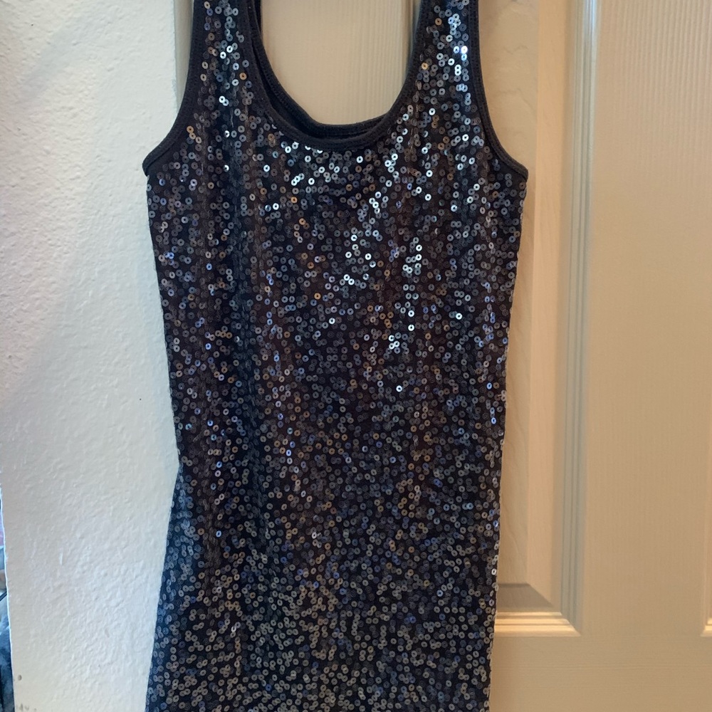 Sequined black tank!
